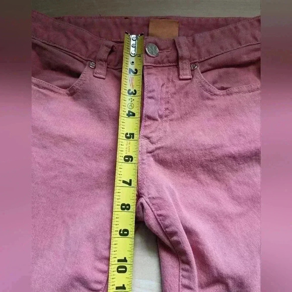 TORY BURCH Alexa Cropped Skinny Coral orange size 24 Stretch - Picture 14 of 15